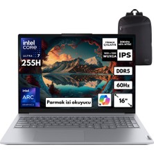Lenovo Thinkbook U7-255H 16-Gbddr5 4 Tbssd Intel Arc Graphics 16" Wuxga Windows 11 Pro + Hmf Sırt Çantası 21SK007UTXHMF31