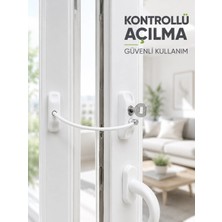 Uravas Store Beyaz Kablolu Pencere Kilidi Anahtarlı Güvenlik Sistemi Çocuk Koruma Aparatı