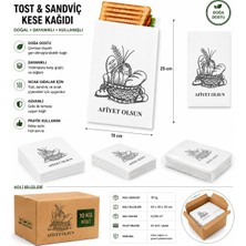 Barışkan Tost ve Poğaça Kese Kağıdı 15X25 Afiyet Olsun Yazılı 10KG
