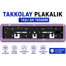 Viteksa Plakalık Takkolay Taşlı Mor 1 Adet Plakalık