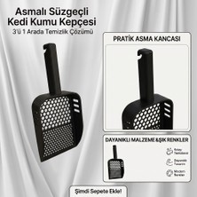 SPIRA3D Kedi Kumu Temizleme Kepçesi - Asma Kancalı Süzgeçli Ergonomik Tasarım