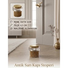 6'lı Contalı Antik Alüminyum Yer Koruyucu Kapı Tamponu Kapı Stoperi 4,5cm - 6 Adet