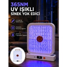 Uravas Store Uv Işıklı Şarj Edilebilir Sinek Yok Edici Elektrikli Lamba Beyaz