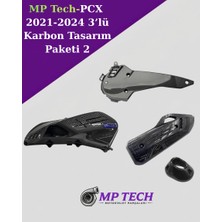 Honda Pcx 2021-2024 3’lü Karbon Tasarım Paketi 2
