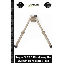 Floranova #bipod Taktik Sağlam Alüminyum Katlanır Super x Tac Picatinny Rail 22 mm Hareketli Bipod