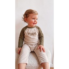 Cigit Reglan Kol Uzun Kollu Tulum 0-3 Yaş Ekru Olive