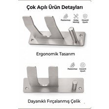 Paslanmaz Çelik Saç Kurutma Askısı Tutacağı, Yapışkanlı & Vidalı