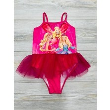 Neat Kids Kız Çocuk Barbie Tül Detaylı Tütü Etekli Mayo