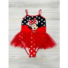 Neat Kids Kız Çocuk Minnie Mouse Tül Detaylı Tütü Etekli Mayo