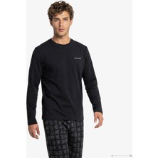 United4 Unıted4 Regular Fit Erkek Siyah T-Shirt.sıyah