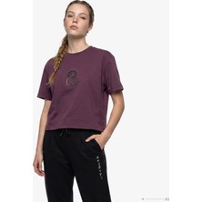 United4 Unıted4 Regular Fit Kadın Bordo T-Shirt.bordo