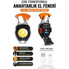 Atlt Atlantis Çok Acil Durum Feneri Şarjlı Taşınabilir Anahtarlık Çakmak Kesici Düdük Çoklu Tornavida Çakmak Fener Kolay Kullanım Her En Heryerde Kullanım