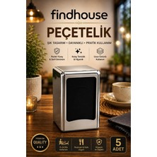 Premium Krom Kaliteli Peçetelik 5 Adet Ev , Fastfood , Cafe , Restaurant , Otel , Dükkan , Işletme
