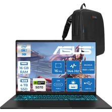 Asus V16 Intel Core 7 240H 16GB Ddr5 4tb SSD Freedos 8GB/RTX5070/GDDR7 16" Wuxga 144hz 300NITS Oyun Bilgisayarı RP039WF05 + Zetta Çanta