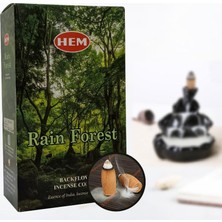 Hem Tütsü Hem Konik Geri Akis Tütsü Rain Forest 1 Paket 10 Adet