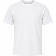 Ayışığı %100 Pamuk Bisiklet Yaka Tişört | Baskı ve Nakışa Uygun Rahat Kesim 0 Yaka Penye T-Shirt