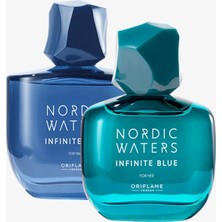 Oriflame Nordic Waters Infinite Blue For Him 50ML + For Her Edp 50ML Set 2 Li