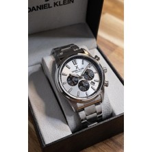 Daniel Klein Exclusive Gümüş Renk Erkek Kol Saati Takvimli Dual Time