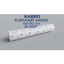 Kabro 64X90 cm Askısız Düz Flipchart Kağıdı 25'li | Toplantı, Sunum ve Eğitim Kağıdı