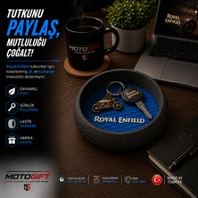 Motogift Royal Enfield  Logolu  Motosiklet Masaüstü Anahtarlık Kasesi
