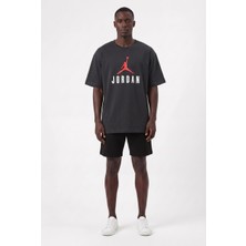Lixa Günlük Spor Tişört Alt Jordon Siyah Oversize 142469