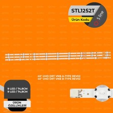 TCX 40 Inç Vestel Uyumlu 74,5 cm Tv LED Bar Seti