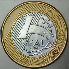 Banknoting Brezilya 1 Real 2004 Bimetal.