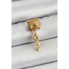 Oneol Yayınevi 316L Çelik Sallantılı Deniz Atı Model Gold Renk Nomination Charm 5886 - 1OL5808-9915