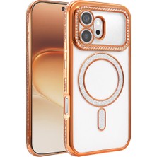 Uravas Store Huawei Honor 600 Joke Simli Magneticsafe Kılıf - Turuncu