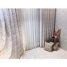 Nivemes Home Nivemeshome Atlas Jakar 514 V2 Bej 1/3 Pileli Fon Perde Apm