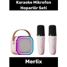 Callysta Yeni Sezon Eğlenceli Şarj Edilebilir Pilli Güçlü Ses Performanslı Bluetooth Mikrofon Hoparlör Seti