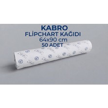 Kabro 64X90 cm Askısız Düz Flipchart Kağıdı 50'li | Toplantı, Sunum ve Eğitim Kağıdı