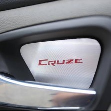 İTHAL Ithal Chevrolet Cruze Iç Açma Krom Kapak cruze yazılı (Kırmızı 4'lü Set)