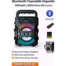 Callysta Bluetooth Taşınabilir Hoparlör KTX-1057 Rgb Işıklı | USB &amp; Micro Sd Destekli | Yüksek Ses Gücü