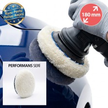 Eymen Yapı Performans Seri %100 Doğal Kuzu Postu Polisaj Keçesi 180 mm Beyaz