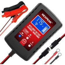 1.75-Amp Araç Akü Şarj Cihazı, 6V 12V Akıllı Tam Otomatik Akü Şarj Cihazı, Araba, Çim Biç