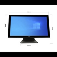 Tiwox TP-3150+, Intel I7 5.nesil, 21.5" Ekran,  8gb Ram, 128GB Ssd, Endüstriyel, Dokunmatik Pos Pc