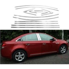 İTHAL Ithal Chevrolet Cruze cam Çerçeve Krom Set (14 Parça - Sedan)