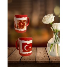 Elfi Atatürk ve Türk Bayrağı Temalı Kupa