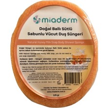 Miaderm Doğal Ballı Sütlü Sabunlu Vücut Duş Süngeri | 125gr