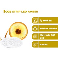 Zeyrise 5 Metre Cob Iç Mekan Şerit LED Amber