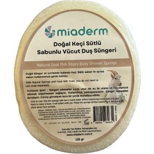 Miaderm Doğal Keçi Sütlü Sabunlu Vücut Duş Süngeri | 125gr