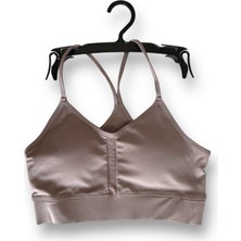 F.k Ince Askılı Çıkarılabilir Pedli Spor Crop Sütyen