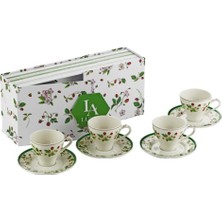 LuckyArt Blassom Bone 4Lu Kahve Fincanı Seti 110Cc