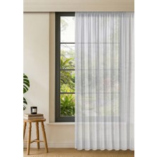 Gauze Fabric Design Lüks Ipeksi Dokulu Bambu Kırışmaz Ütü Gerektirmez Optik Beyaz 100 x 180 Seyrek Pile (1 x 2) Tül Perde