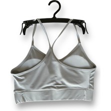 F.k Ince Askılı Çıkarılabilir Pedli Spor Crop Sütyen