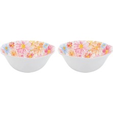 LuckyArt Florısta  Melamın 18Cm 2Lı Salata Kase Seti