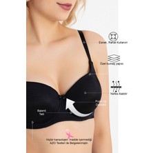 F.k Lingerie Düz Model Destekli Balenli Beyaz Sütyen