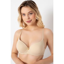 F.k Lingerie Düz Model Destekli Balenli Beyaz Sütyen