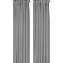 Ikea Stenfrö Gri 145X300 cm Tül Perde/2 Kanat